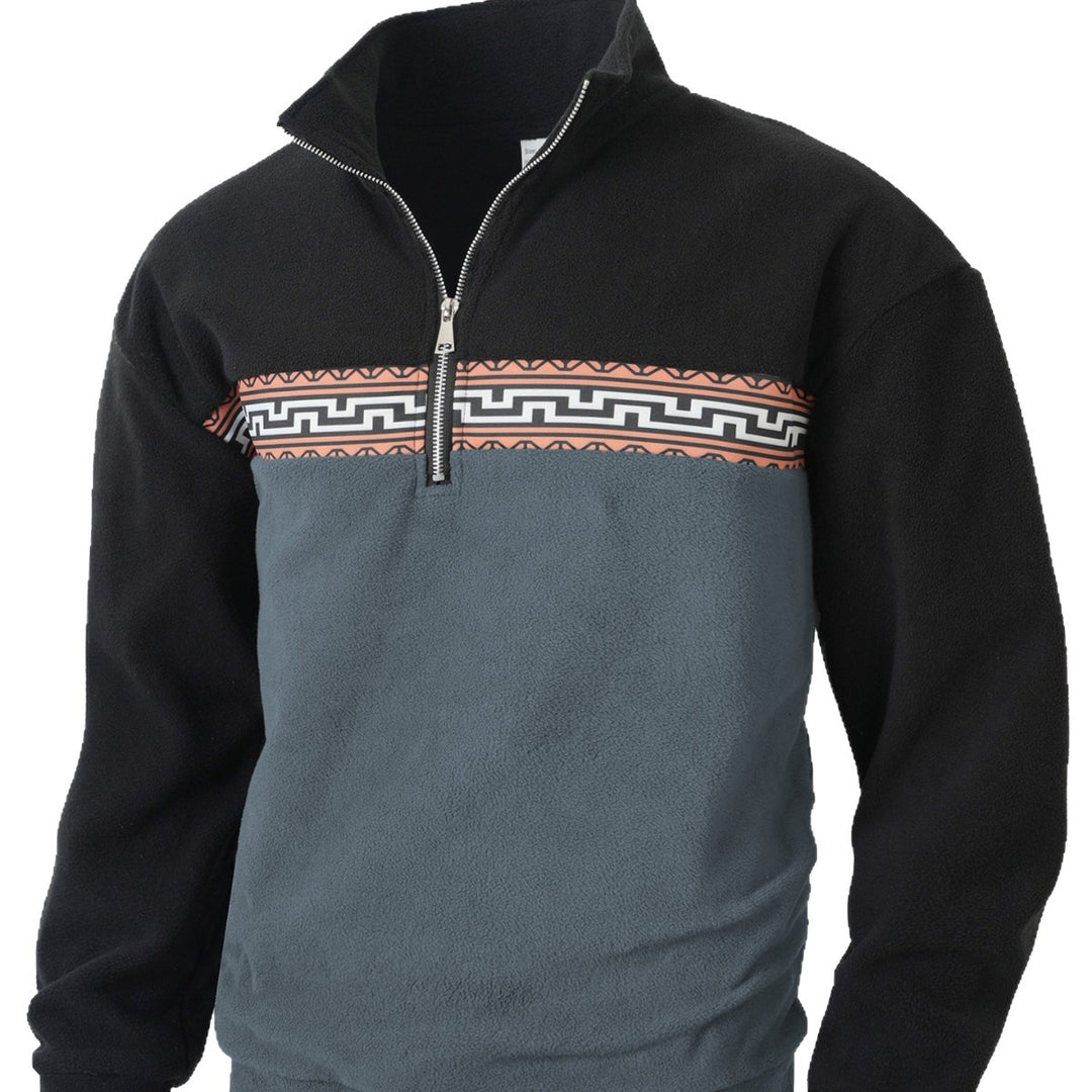 Herren Fleece Pullover mit modischem Stehkragen Echoarchiv