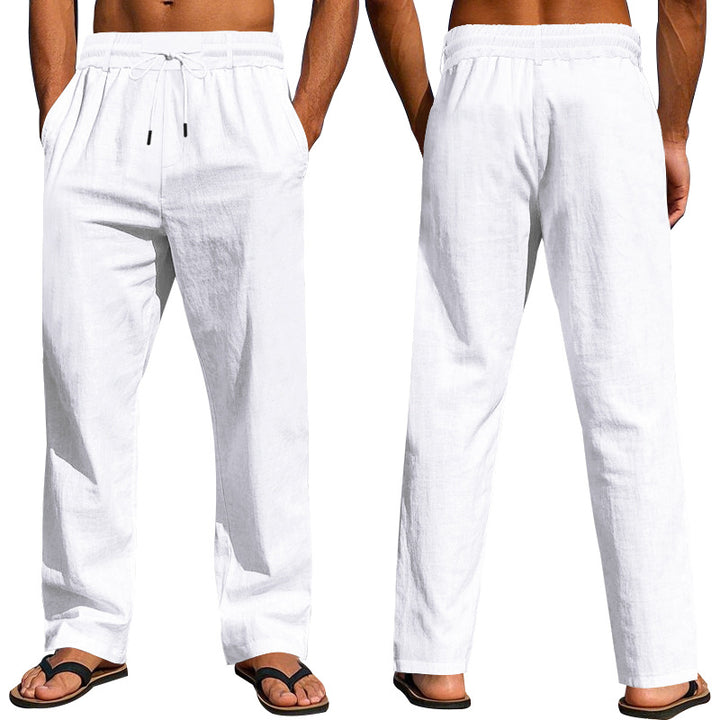 Herren leichte, atmungsaktive Strandhose mit elastischem Bund und seitlichen Taschen Echoarchiv