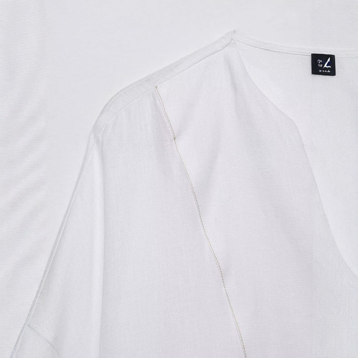 Damen Weites Tunika-Blusenshirt mit V‑Ausschnitt und halber Knopfleiste Echo Archiv