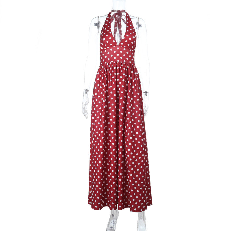 Damen Maxikleid mit Halterneck und punktemuster Echo Archiv