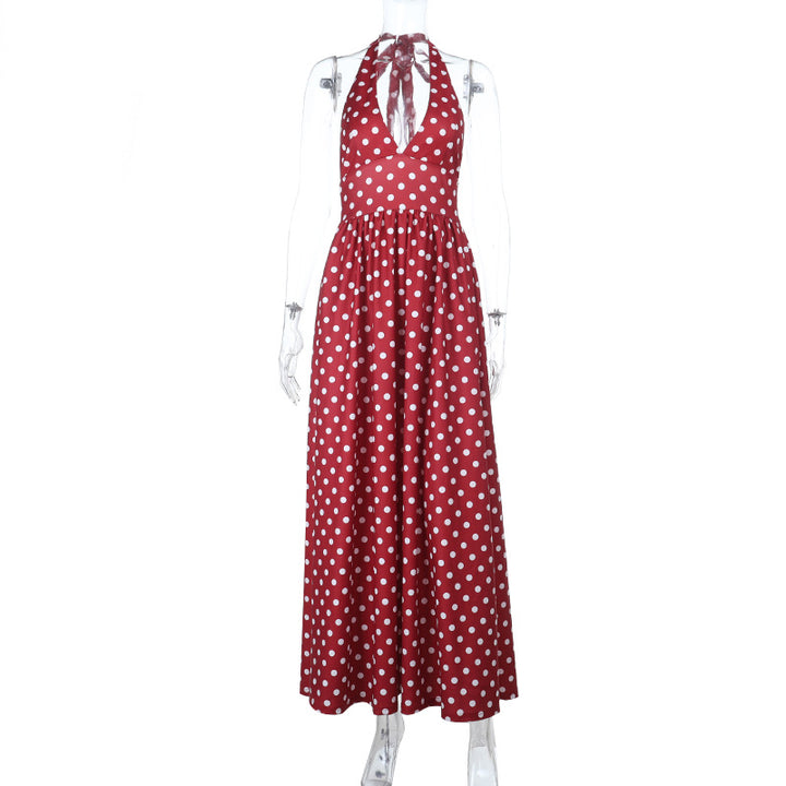 Damen Maxikleid mit Halterneck und punktemuster Echo Archiv