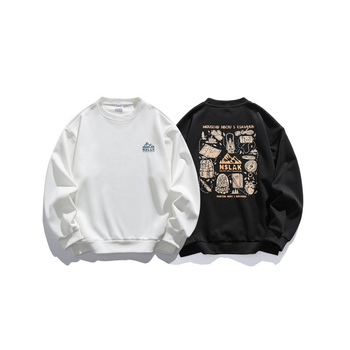 Unisex Lockeres Rundhals-Sweatshirt mit feiner Waffelstruktur Echoarchiv