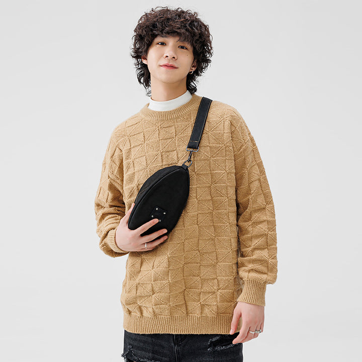Herren modischer Pullover mit strukturierter Oberfläche Echoarchiv