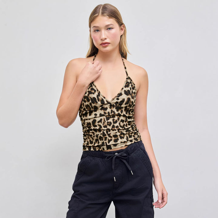 Damen Spaghettiträgershirt im Leopardenmuster Echo Archiv