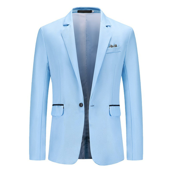Herren Eleganter Anzugblazer mit feiner Struktur und modernem Schnitt Echoarchiv