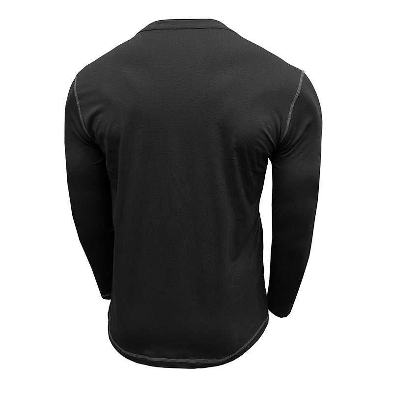 Herren Langarmshirt mit Knopfleiste Echoarchiv