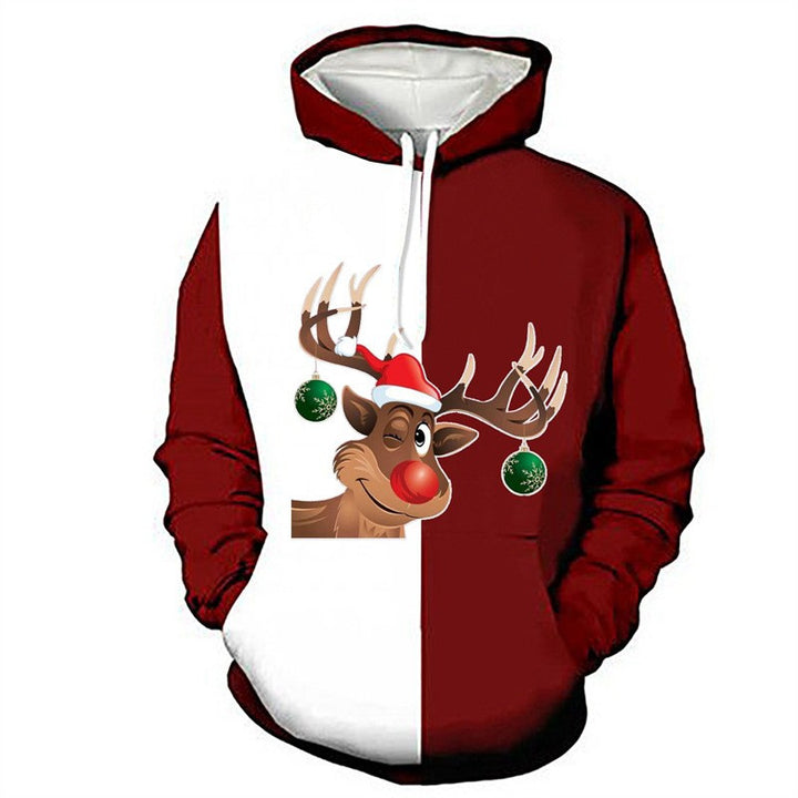 Damen Lustiger Kapuzenpullover mit Weihnachtsmotiv Echoarchiv