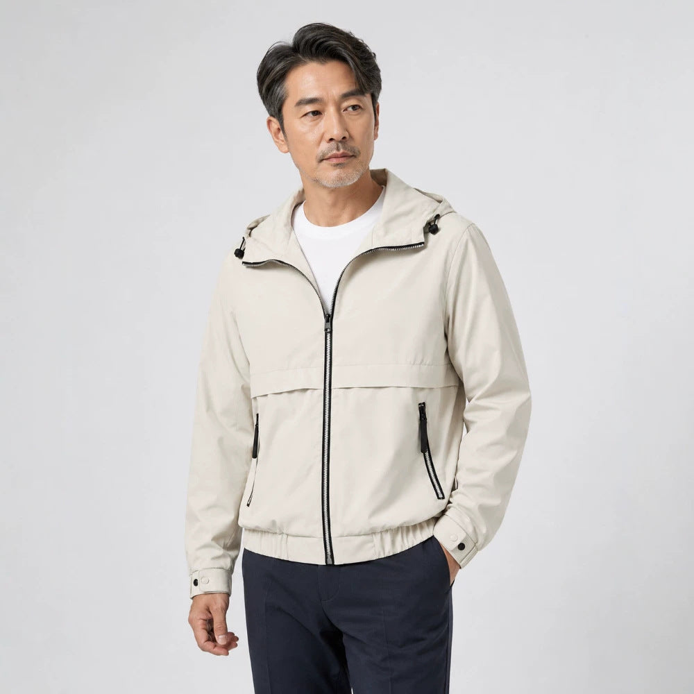 Herren Leichte Regenjacke mit verstellbarer Kapuze Echo Archiv