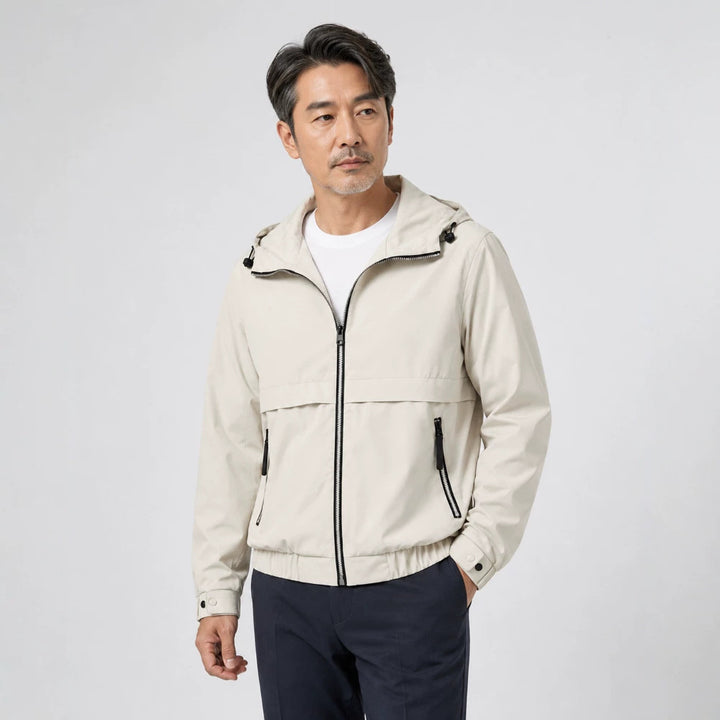 Herren Leichte Regenjacke mit verstellbarer Kapuze Echo Archiv