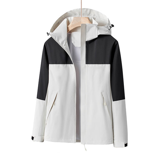 Herren Leichte winddichte Softshell-Regenjacke mit Kapuze und Kontrastbesatz Echo Archiv