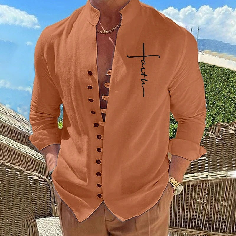 Herren luftige Hemdbluse Echoarchiv