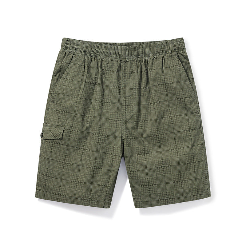 Herren lässige Karoshorts mit elastischem Bund und praktischen Seitentaschen Echoarchiv