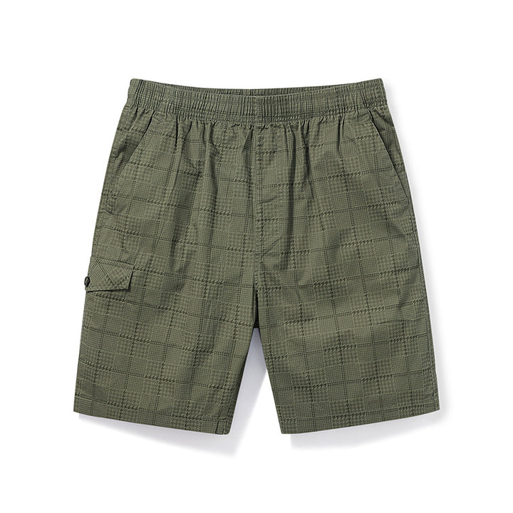 Herren lässige Karoshorts mit elastischem Bund und praktischen Seitentaschen Echoarchiv