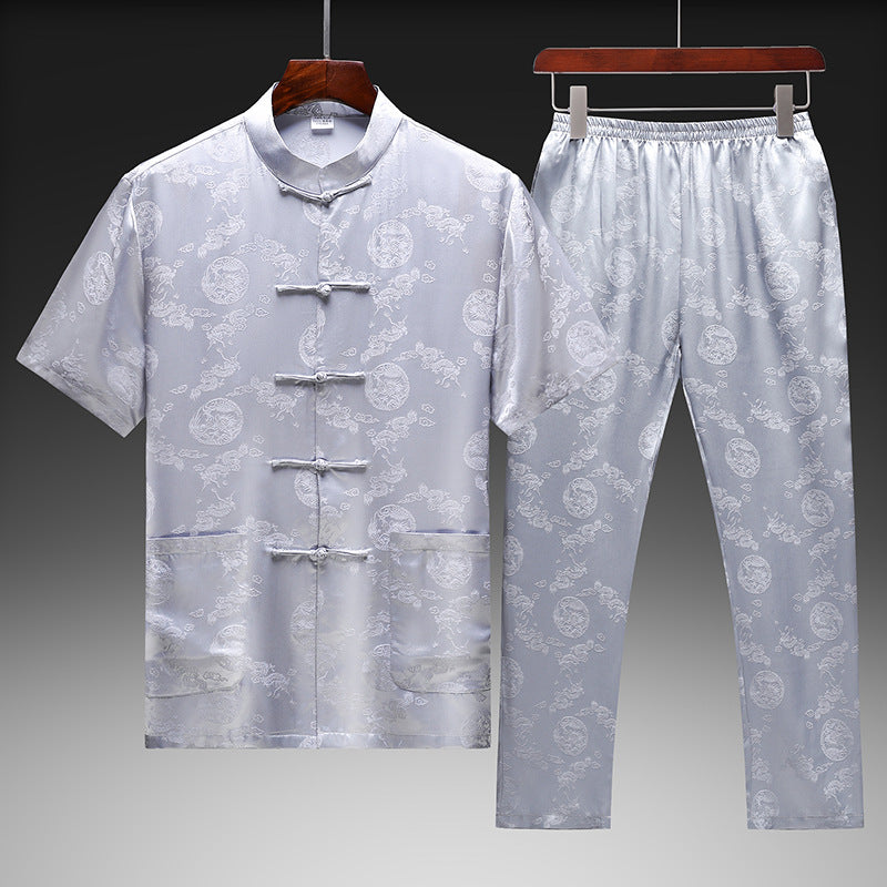 Herren traditionelle chinesische Seidenjacke Echoarchiv