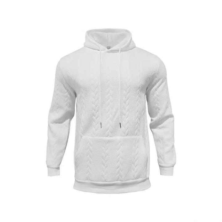 Herren Hoodie mit strukturiertem Design und Kängurutasche Echoarchiv