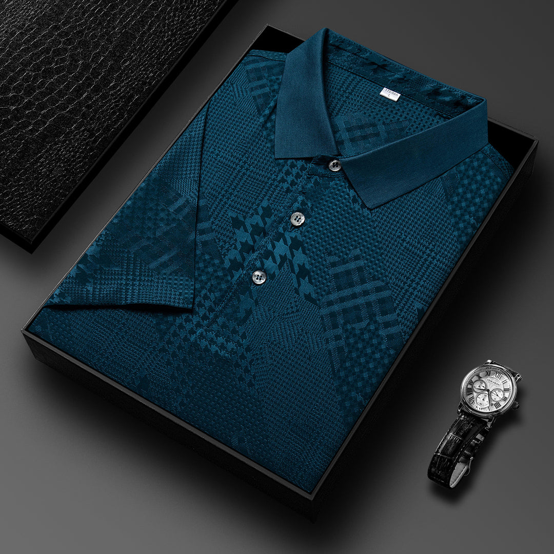 Herren Poloshirt mit strukturiertem Design Echoarchiv