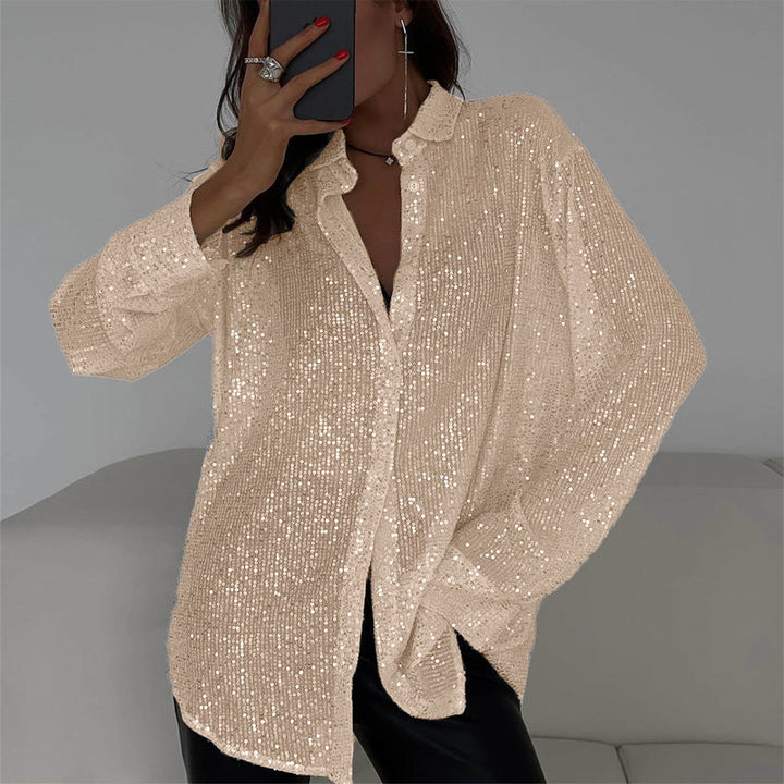 Damen glamouröses Glitzerhemd Echoarchiv