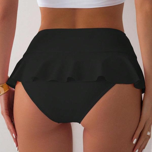 Damen Badeset mit eleganter Rüsche und hohem Taille Echo Archiv