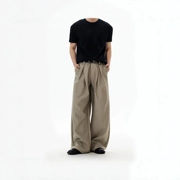 Damen Elegante und weite Hochbundhose mit Plissee Echoarchiv