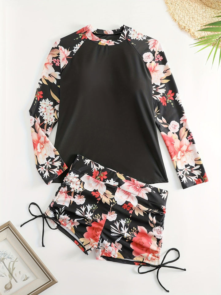 Damen Rashguard und Badeshorts Set Echo Archiv