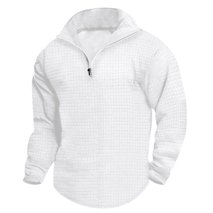 Herren Pullover mit Stehkragen und Reißverschluss Echoarchiv
