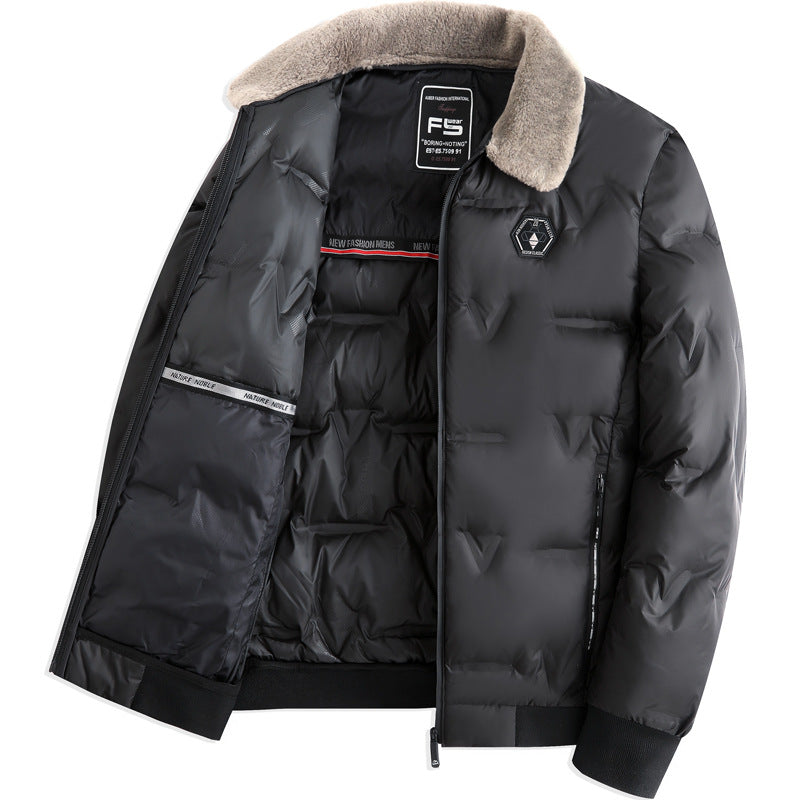 Herren nan gesteppte Thermojacke mit Kunstfellkragen winddicht wasserabweisend und mehreren Reißverschlusstaschen Echo Archiv