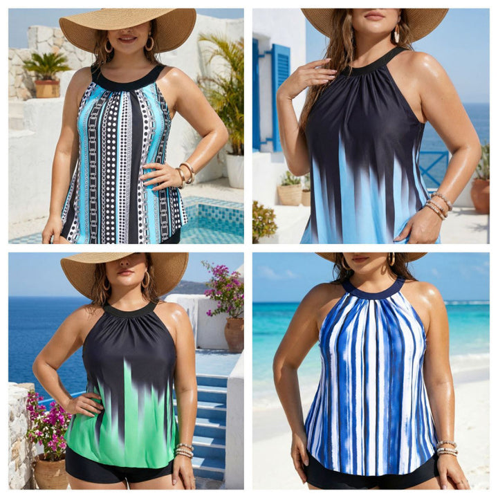 Damen Tankini mit seitlichem Rüschen-Design und figurumspielendem Schnitt Echo Archiv