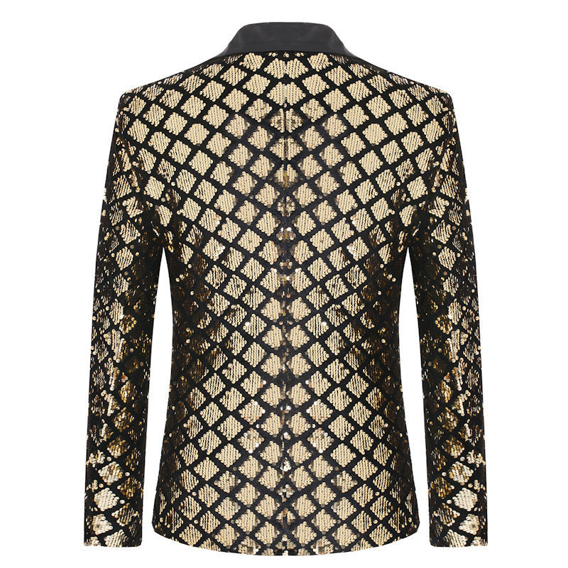 Herren Glamouröser Paillettenblazer Echoarchiv