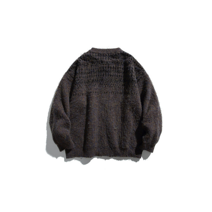 Damen Grobgestrickte Oversize-Strickjacke in Mohair‑Optik mit Rundhalsausschnitt und Knopfleiste Echo Archiv