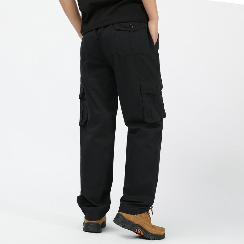 Herren Utility-Cargohose mit weitem Schnitt, mehrfachen Klappentaschen & geradem Bein Echo Archiv