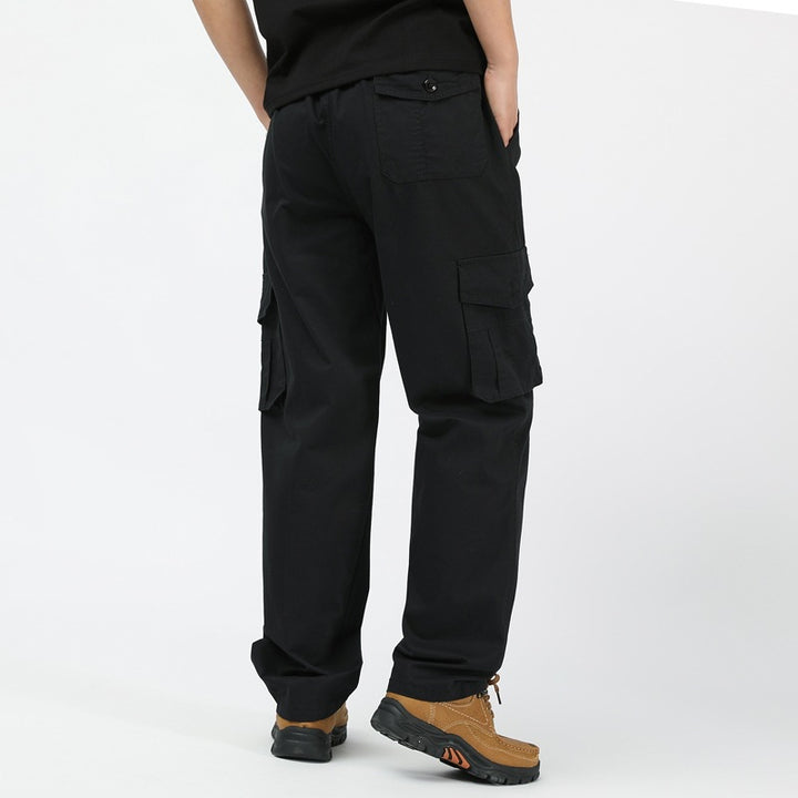 Herren Utility-Cargohose mit weitem Schnitt, mehrfachen Klappentaschen & geradem Bein Echo Archiv