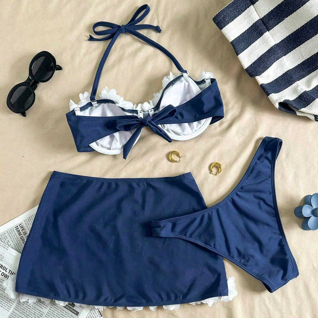 Damen Bikini mit femininem Blumenapplikationen Echo Archiv