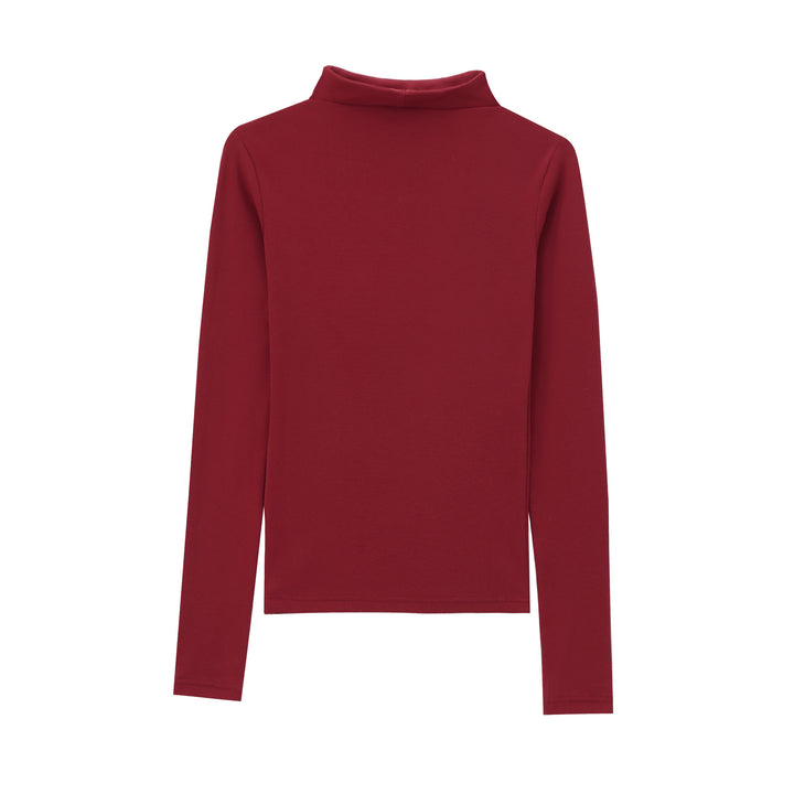 Damen nan schmal geschnittener Stretch-Rollkragenpullover aus Feinstrick Echo Archiv