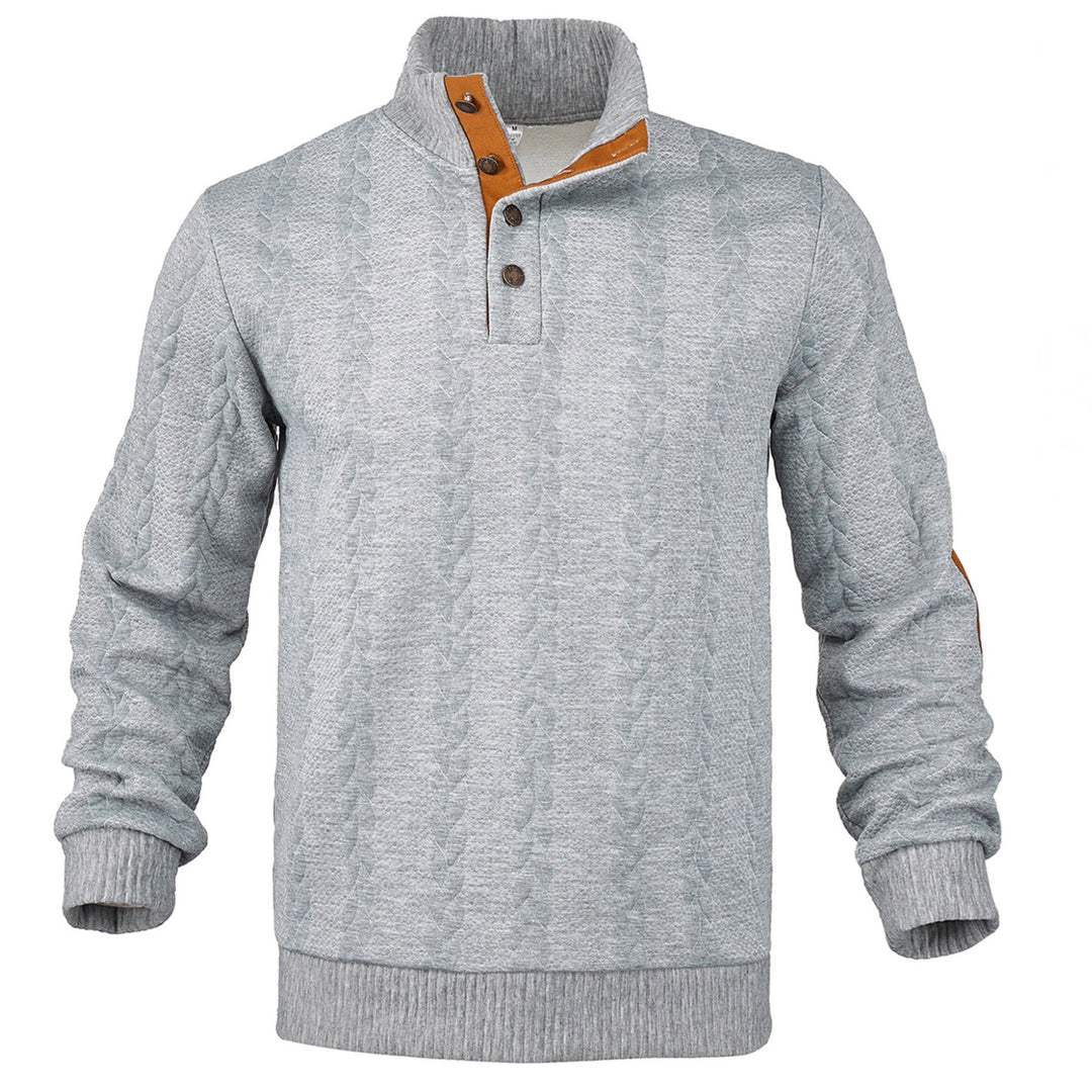 Herren hochwertiger Strickpullover mit modernen Kontrastdetails Echoarchiv