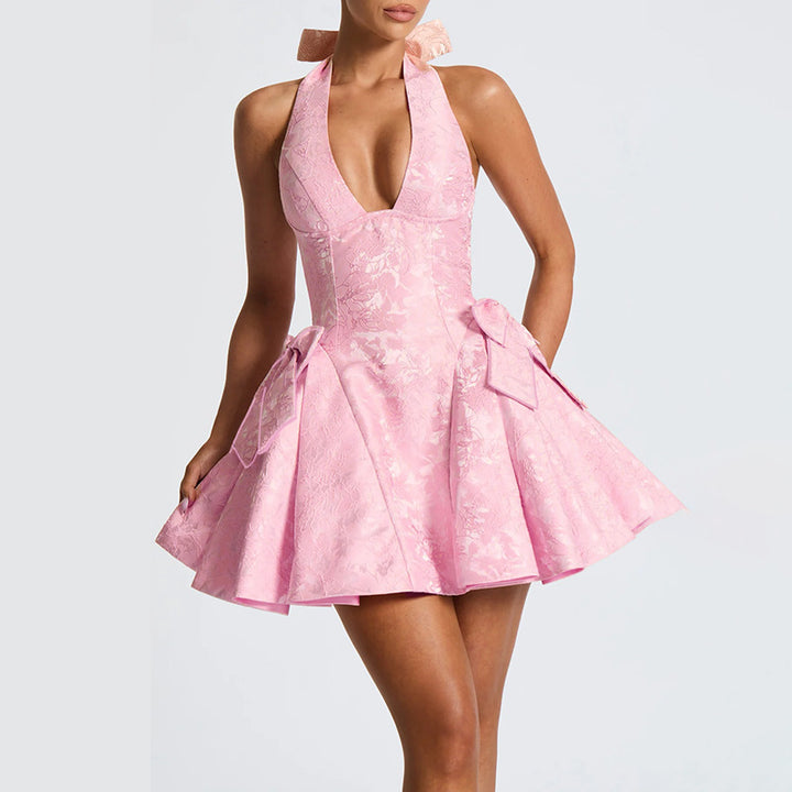 Damen Verspieltes Halterkleid mit raffinierten Schleifendetails Echo Archiv