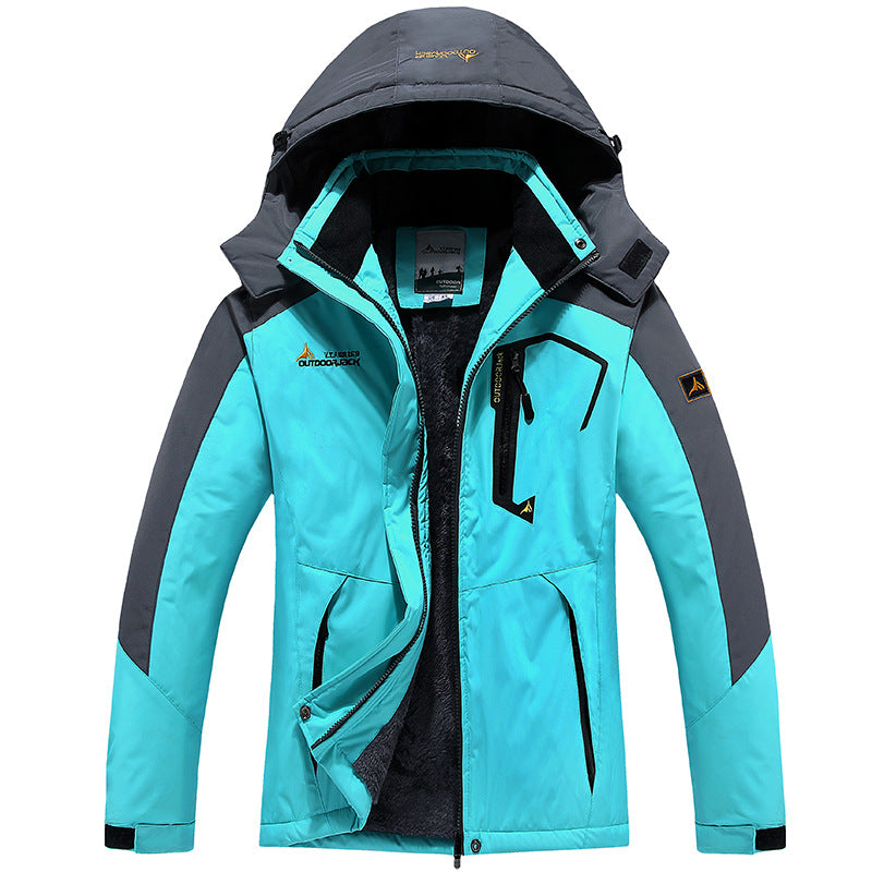 Herren Wasserdichte gefütterte Outdoor-Skijacke mit abnehmbarer Kapuze und Thermofutter Echoarchiv