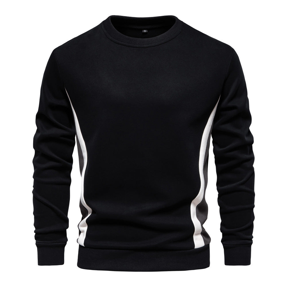 Herren nan Rundhals-Sweatshirt aus Baumwollmix mit seitlicher Kontrastpaspel und schmaler Silhouette Echo Archiv