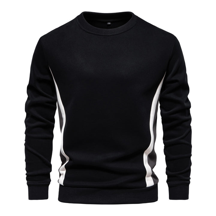 Herren nan Rundhals-Sweatshirt aus Baumwollmix mit seitlicher Kontrastpaspel und schmaler Silhouette Echo Archiv