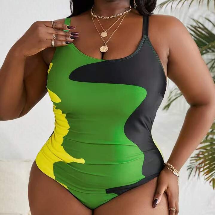 Damen Einteiler Badeanzug mit modernem Camouflage-Design Echo Archiv
