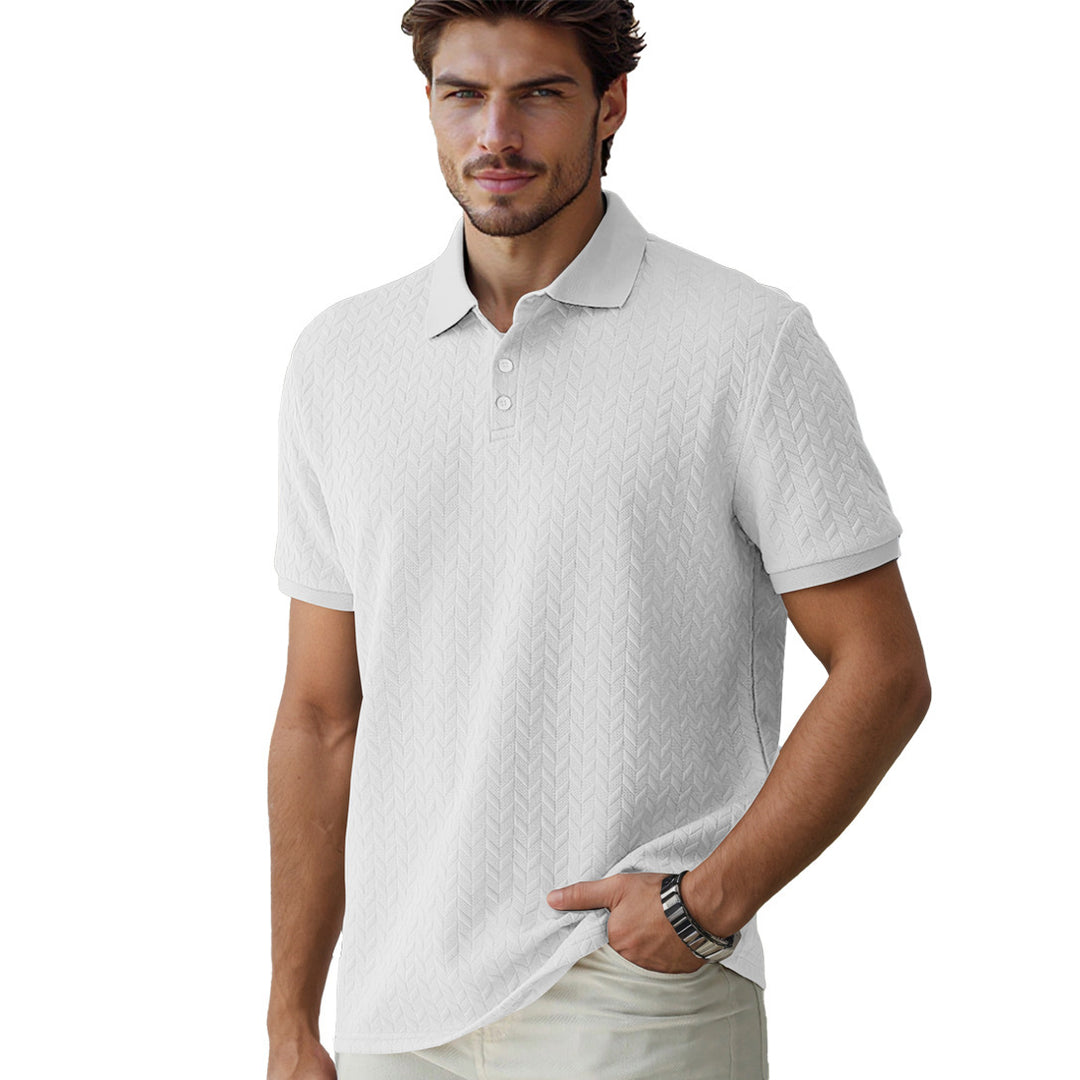 Herren Polohemd mit strukturiertem Design Echoarchiv