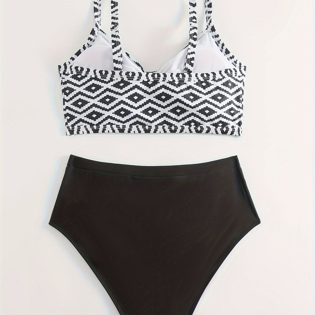Damen Hochgeschnittener Bikini mit floralen Akzenten und raffinierten Details Echo Archiv