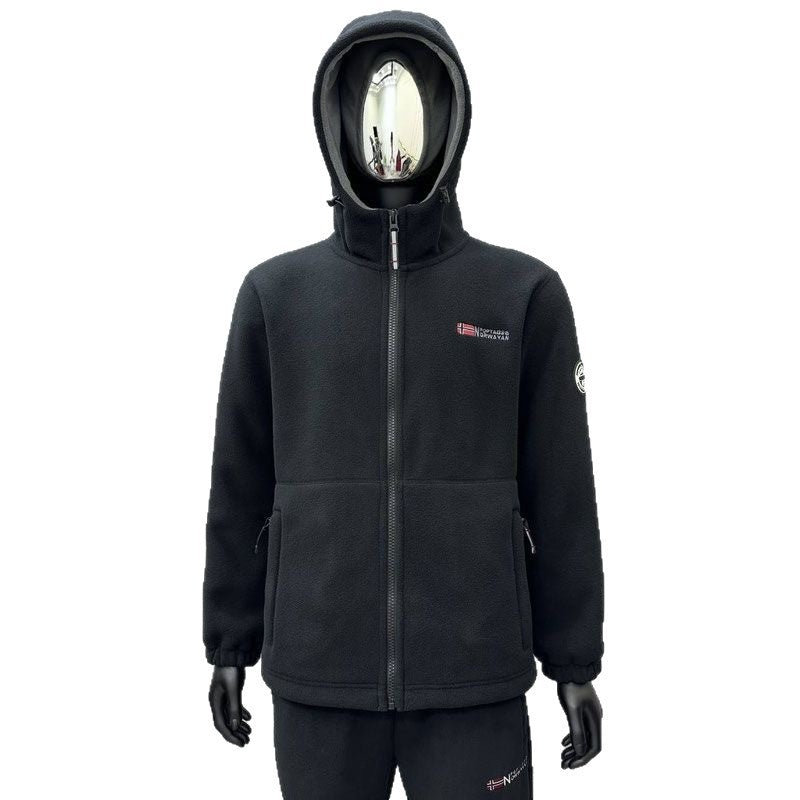 Herren Fleece-Kapuzenjacke mit windabweisender Oberfläche und Reißverschlusstaschen Echo Archiv