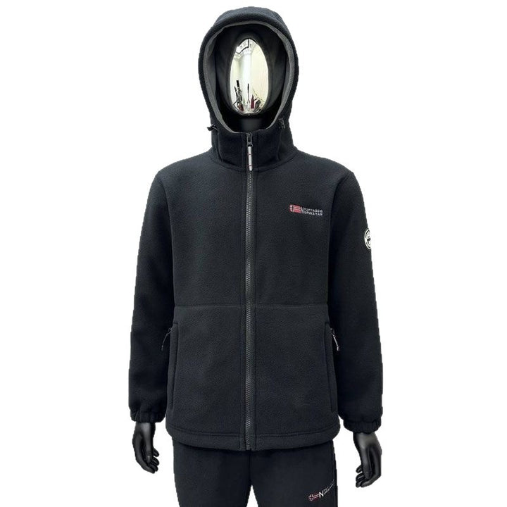 Herren Fleece-Kapuzenjacke mit windabweisender Oberfläche und Reißverschlusstaschen Echo Archiv