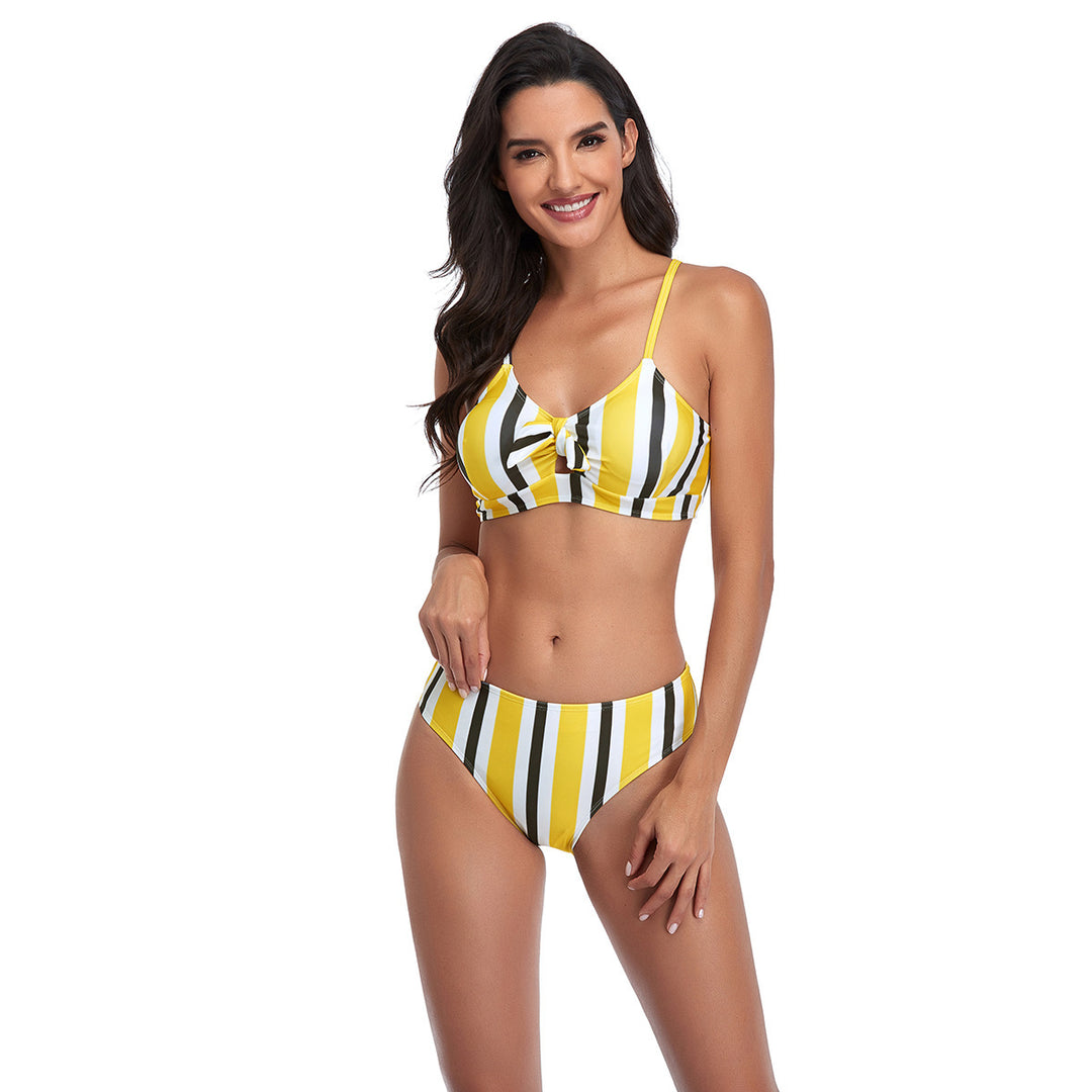 Damen Triangel-Bikini-Set mit verspieltem Knotendesign Echo Archiv