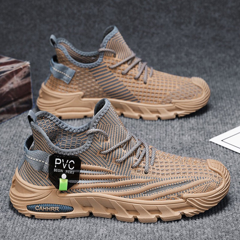 Herren leichte gestrickte Trail‑Sneaker mit sockenähnlichem Einstieg und stoßdämpfender Profilsohle Echo Archiv