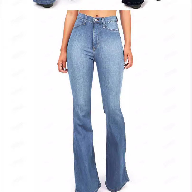 Damen nan Jeans mit hohem Bund und leichtem Schlag Echo Archiv