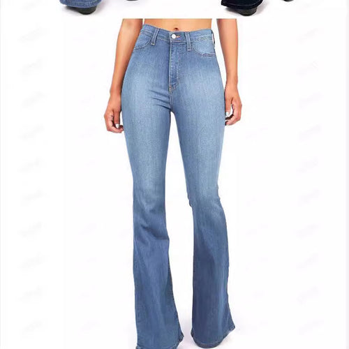 Damen nan Jeans mit hohem Bund und leichtem Schlag Echo Archiv