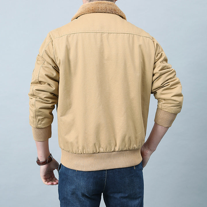 Herren Pilotenjacke mit Sherpa‑Kragen, Utility‑Taschen und Rippbündchen Echo Archiv