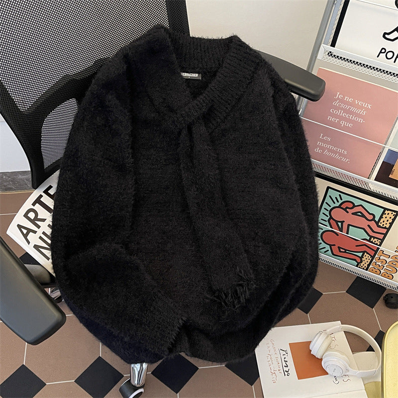 Damen Bequemer Grobstrickpullover Echoarchiv