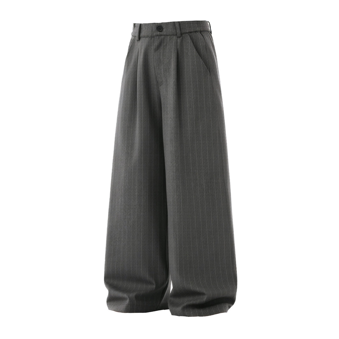 Damen Weite High‑Waist Plissee-Anzughose mit Nadelstreifen und Bundfalten Echo Archiv